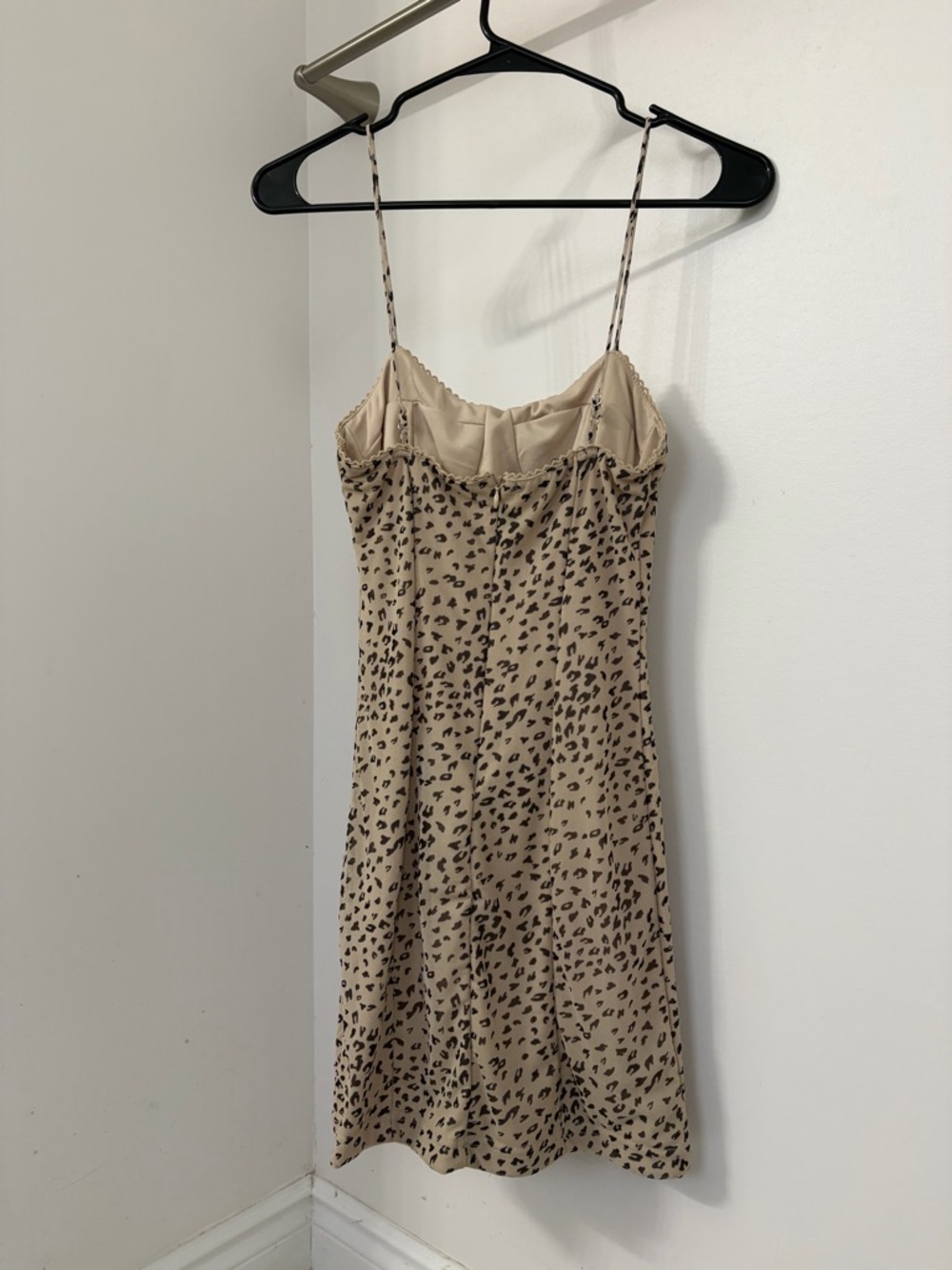Streetwear Society Beige Leopard Slip Mini Dress - Picture 4 of 5